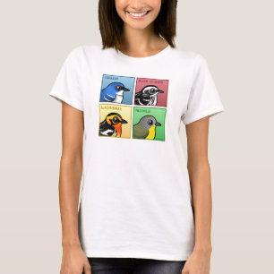 T-shirt Quatre fauvettes de couleur
