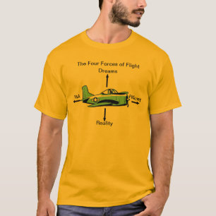 T-shirt Quatre forces de chemise d'aviation de vol