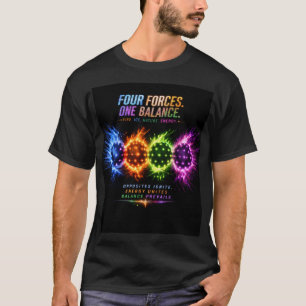 T-shirt Quatre Forces Une Balance Chemise Feu Glace Natu