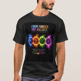 T-shirt Quatre Forces Une Balance Chemise | Feu Glace Natu