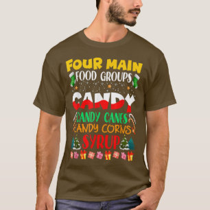 T-shirt Quatre groupes principaux de nourriture Sucres de 