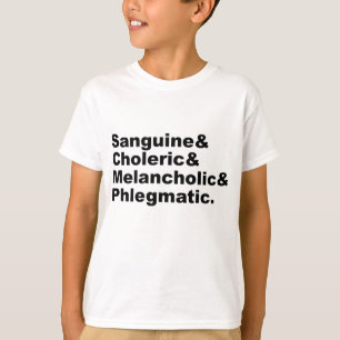 T-shirt Quatre Humeurs Sanguin Colérique Mélancolique Fleg