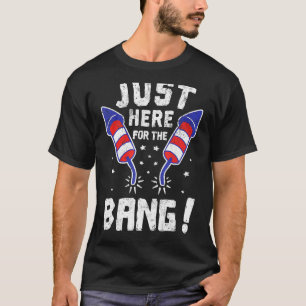 T-shirt Quatre Juillet 4 Juillet Je Suis Juste Ici Pour Ba