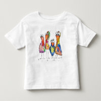 T-shirt quatre mignonettes Whimsical aux couleurs 