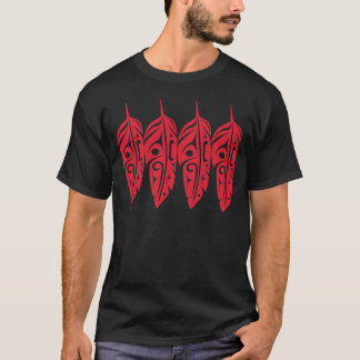T-shirt Quatre plumes rouges d'Eagle