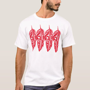 T-shirt Quatre plumes rouges d'Eagle