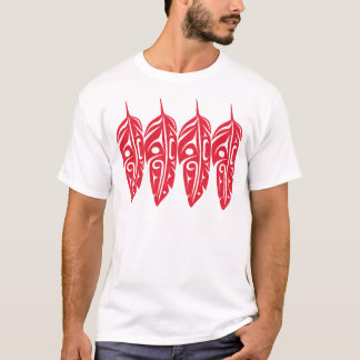 T-shirt Quatre plumes rouges d'Eagle