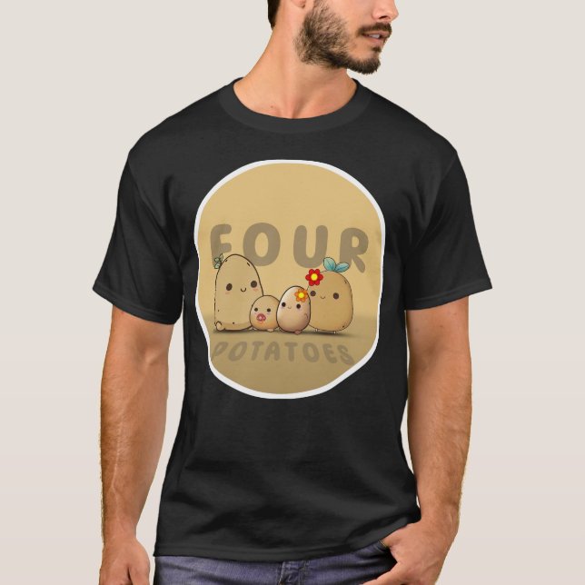 T-shirt quatre pommes de terre (Devant)