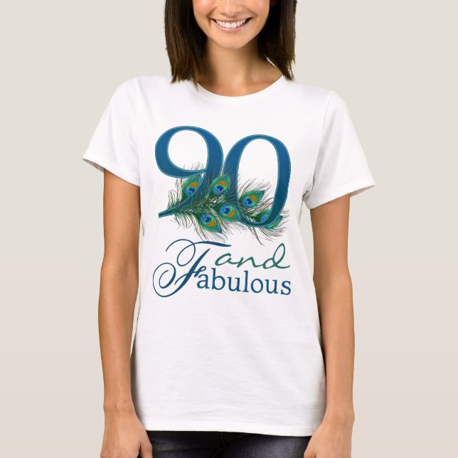 T-shirt quatre-vingt-dixième Chemises d'anniversaire (Devant)