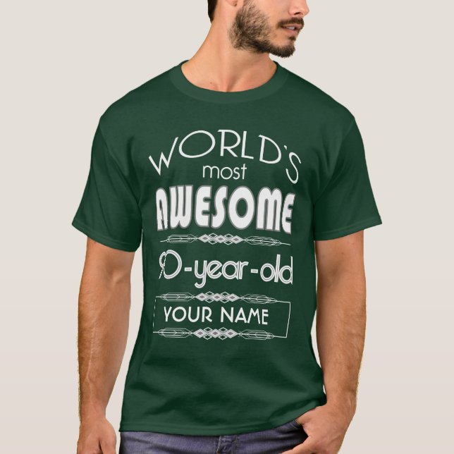 T-shirt quatre-vingt-dixième D'anniversaire des mondes (Devant)