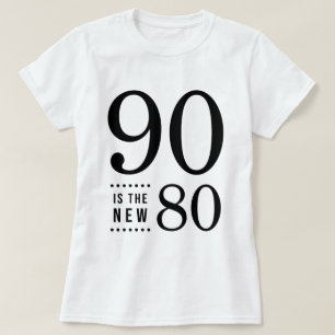 T-shirt quatre-vingt-dixième Le noir 90 d'anniversaire est