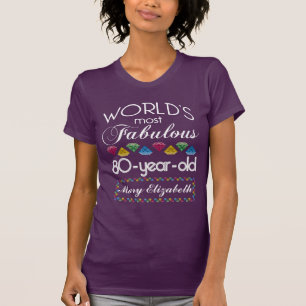 T-shirt quatre-vingtième Anniversaire la plupart des