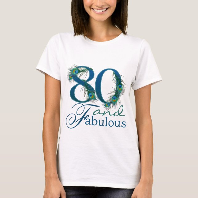 T-shirt quatre-vingtième Chemises d'anniversaire (Devant)