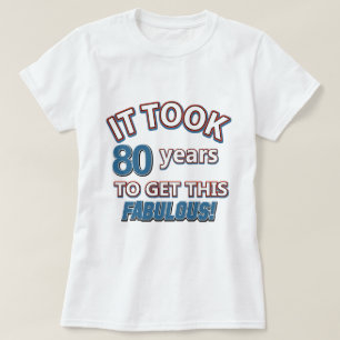 T-shirt quatre-vingtième conceptions d'anniversaire