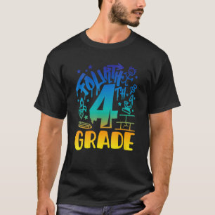 T-shirt Quatrième 4e 4e année Premier jour de l'école Reto