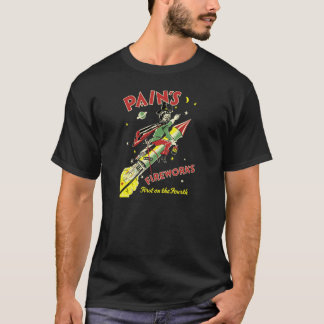 T-shirt Quatrième de graphique de cru de feux d'artifice