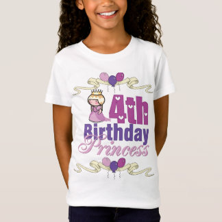 T-Shirt Quatrième princesse d'anniversaire