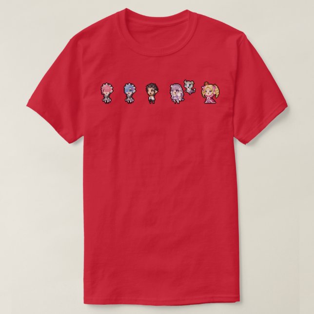 T-shirt Quatuor ReZero Pixel Isekai (Design devant)