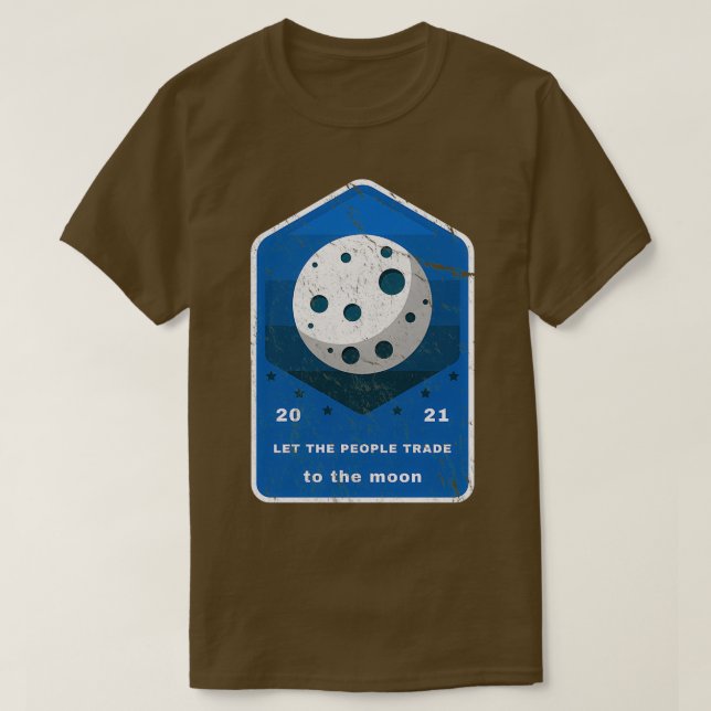 T-shirt Que le peuple commerce vers la lune (Design devant)