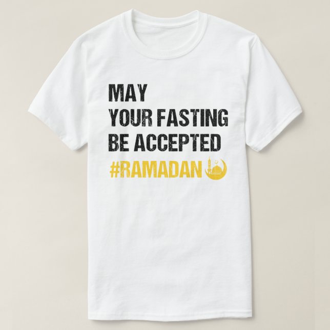 T-shirt Que Votre Jeûne Soit Acceptée - Ramadan Moubarak (Design devant)