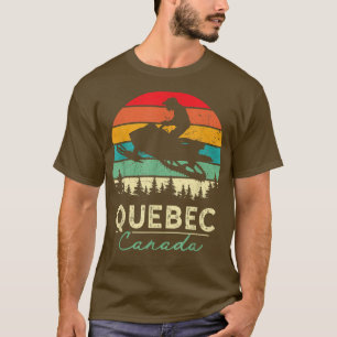T-shirt Québec Canada Motoneige Conduite Cool Motoneige