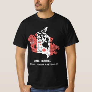 T-Shirt Québec: Mosaik vereinter Symbole