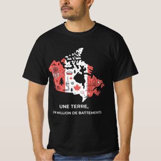 T-Shirt Québec: Mosaik vereinter Symbole