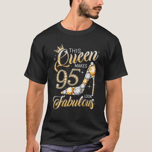 T-shirt Queen 95 Fabuleux 95E Anniversaire Cadeaux Fille 9 (Devant)