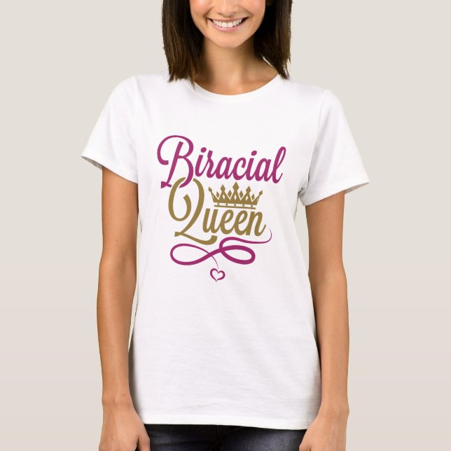T-shirt Queen Biracial Race Mixte Chicks Mixtes (Devant)