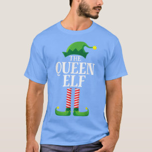 T-shirt Queen Elf Matching Family Group Christmas Party Pa