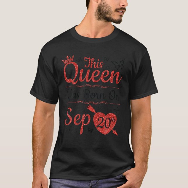 T-shirt Queen Est Née Le 20 Septembre (Devant)
