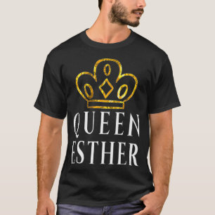 T-shirt Queen Esther  Gold Crown Purim Costume Premium 