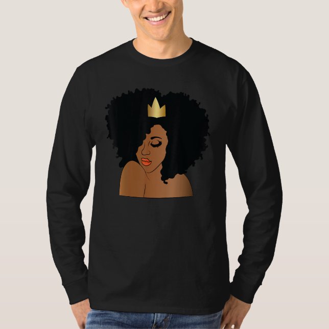T-shirt Queen Melanin Black History Month African American (Devant)