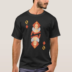 T-shirt Queen Of Diamonds Deck Of Cards Halloween Group Co