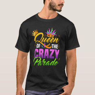 T-shirt Queen Of The Crazy Parade Beads Bling Joker Jester