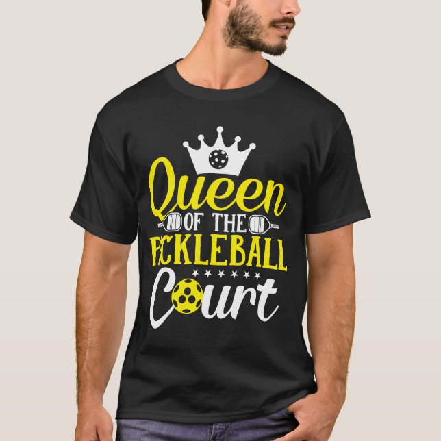 T-shirt Queen of the pickleball court (Devant)