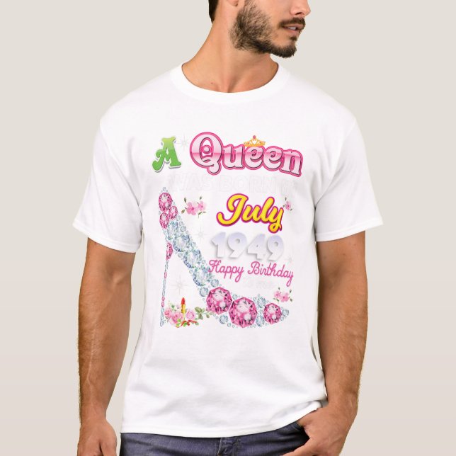 T-shirt Queen Was Born In July 1949 (Devant)