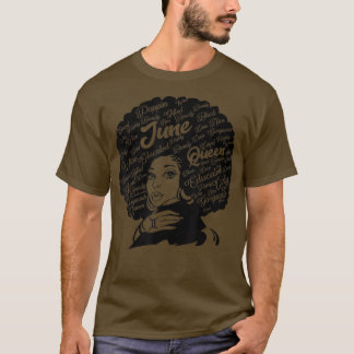 T-shirt Queen Was Born In June Birthday With Ruffled Hair