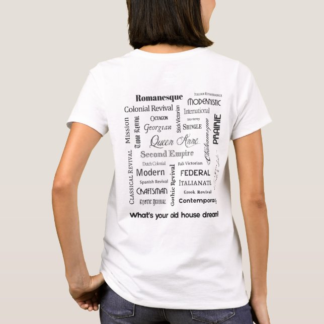 T-shirt Quel est votre vieux rêve de maison ? (Lumière) (Dos)