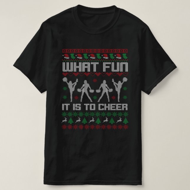 T-shirt Quel plaisir de célébrer Noël GIft Pom-pom girl (Design devant)