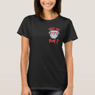 T-shirt Quel propriétaire de chien hipster lunettes de pug