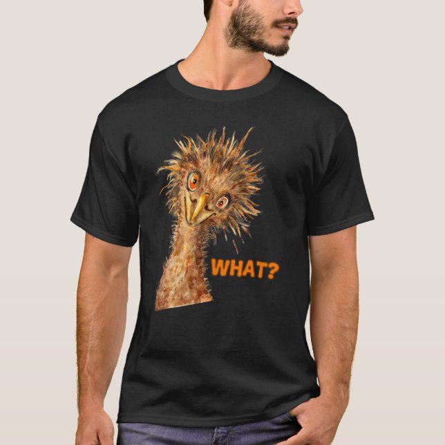 T-shirt Quelle Autruche    Oiseau Impertinent (Devant)