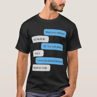 T-shirt Quelle est votre adresse