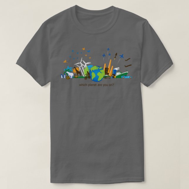 T-shirt Quelle planète êtes-vous en version (Design devant)