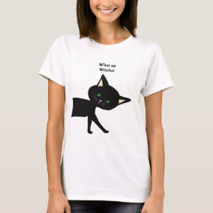 T-shirt Quelle Sorcière ! Chat noir drôle avec yeux verts