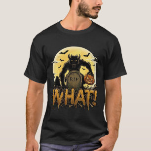 T-shirt Quelle tombe de citrouille de loup-garou pleine lu