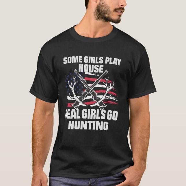 T-shirt Quelques Filles Jouent Maison Filles Véritables Al (Devant)