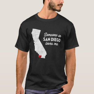 T-shirt Quelqu'Un À San Diego M'Aime En Californie
