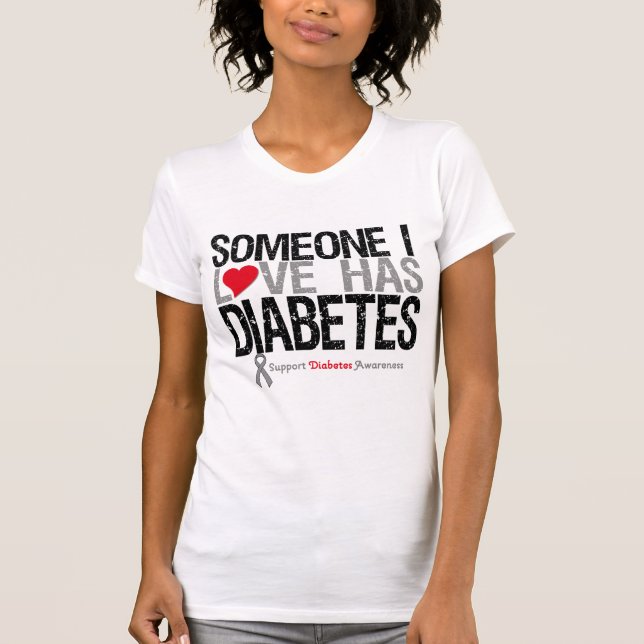 T-shirt Quelqu'un amour d'I a le diabète (Devant)