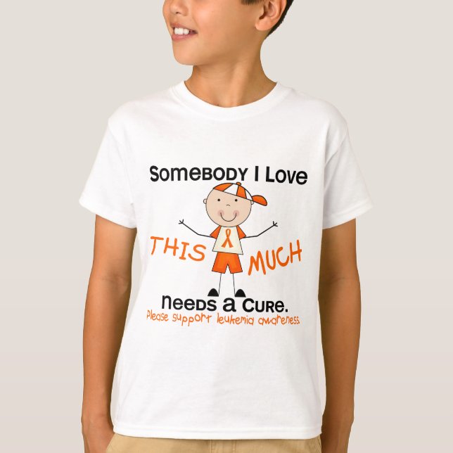 T-shirt Quelqu'un amour d'I - leucémie (garçon) (Devant)